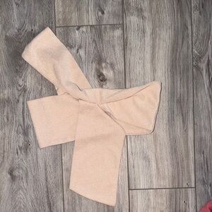 Soft Beige with Gold Sparkle Crop Top